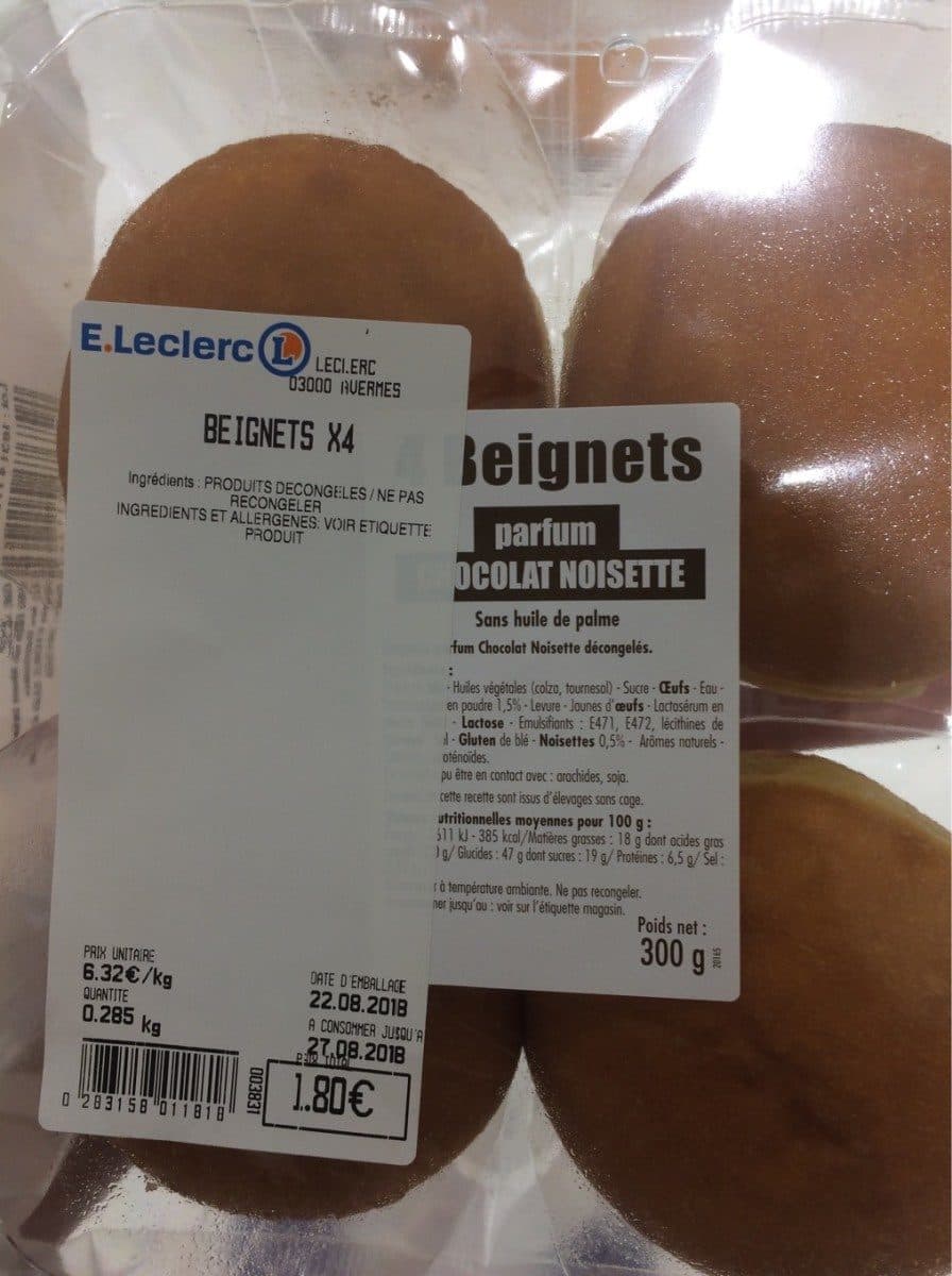 E.Leclerc Beignets chocolat noisette packshot