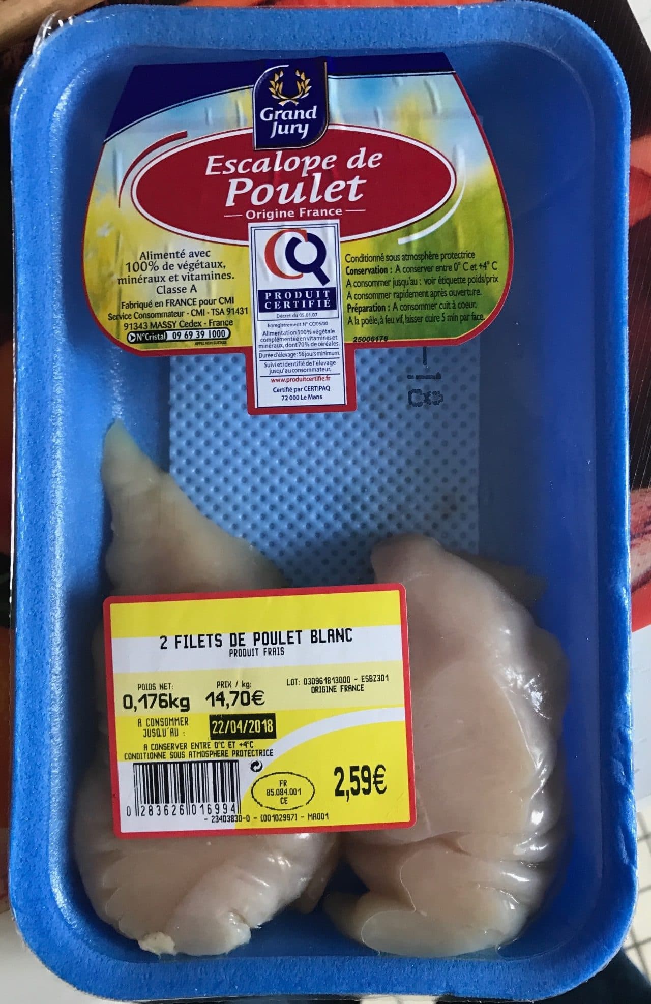 Grand Jury Escalope de poulet packshot