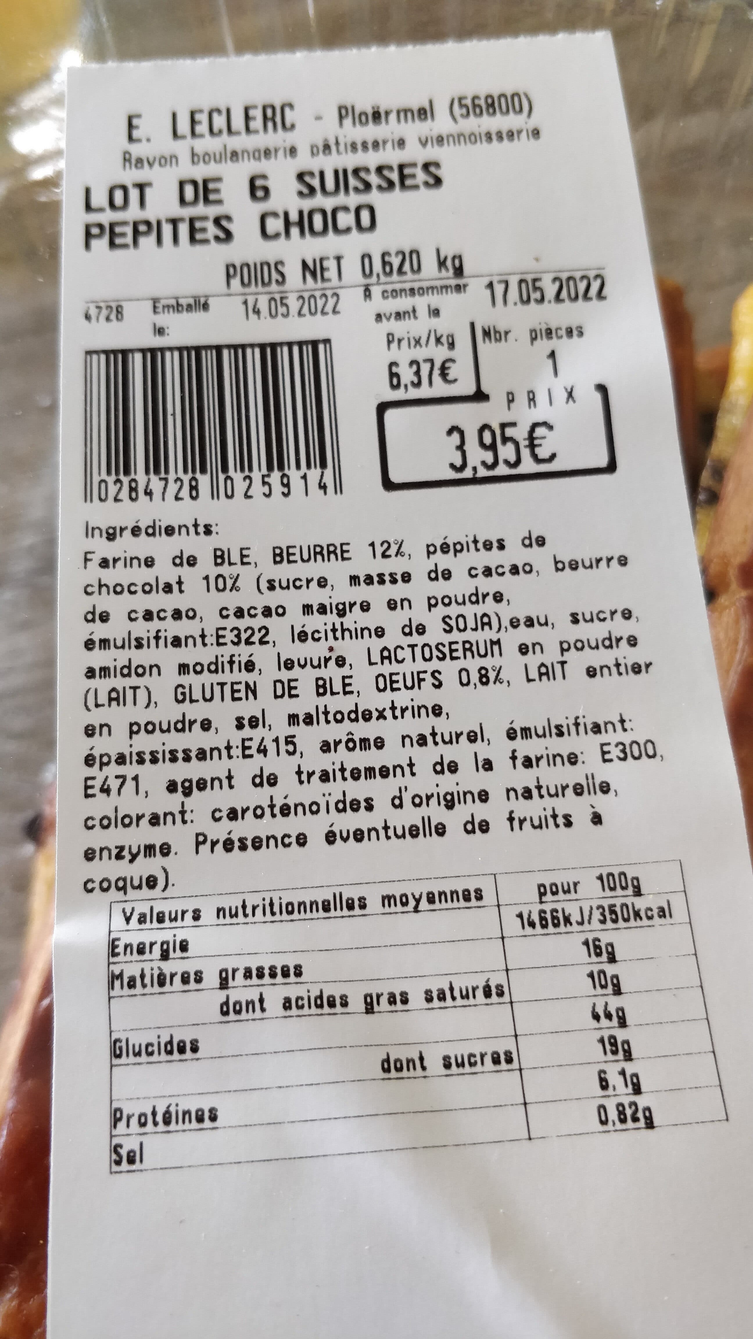 Open Food Facts Suisses pépites chocolat packshot