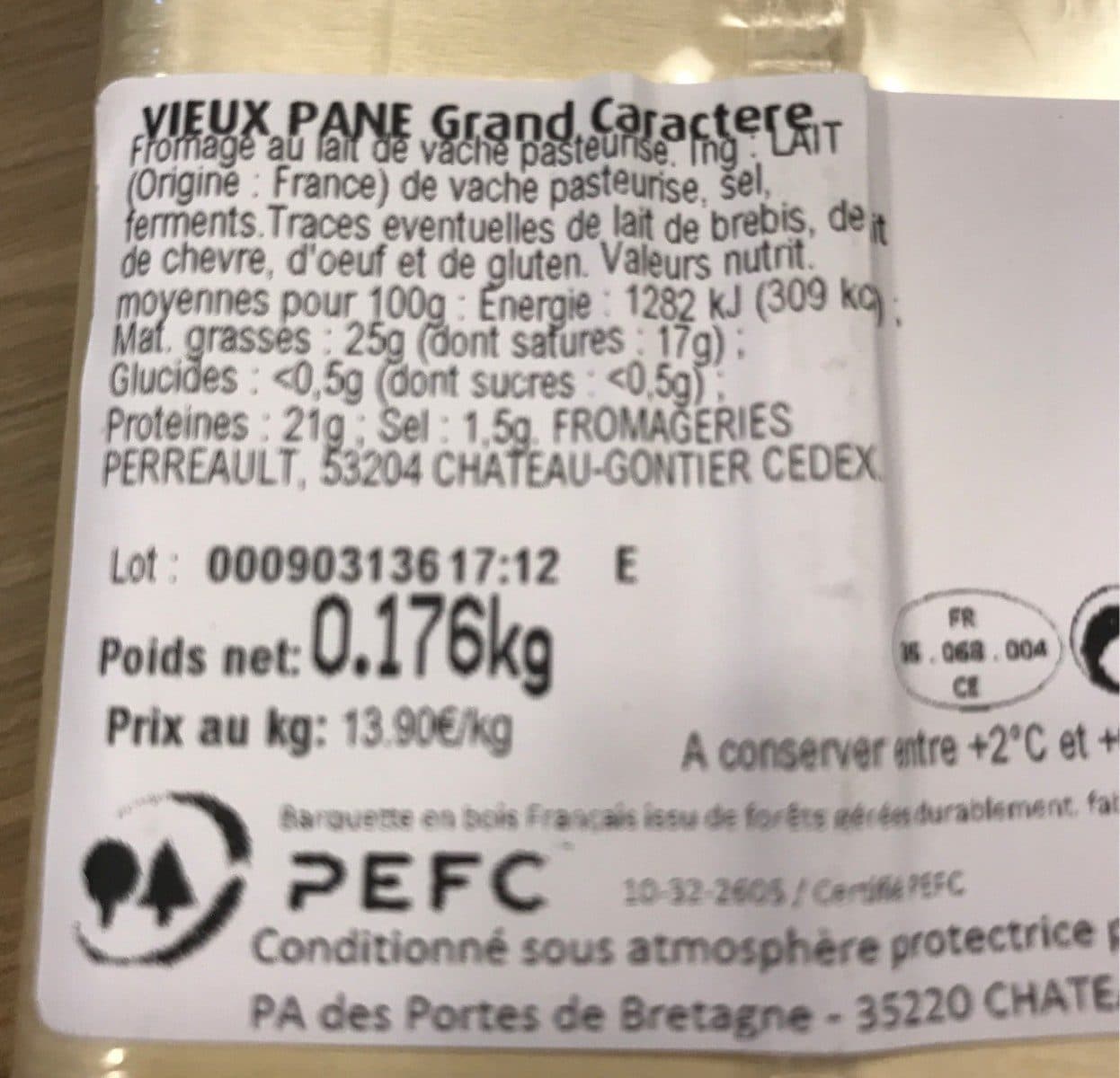 Open Food Facts Le Vieux Pané packshot