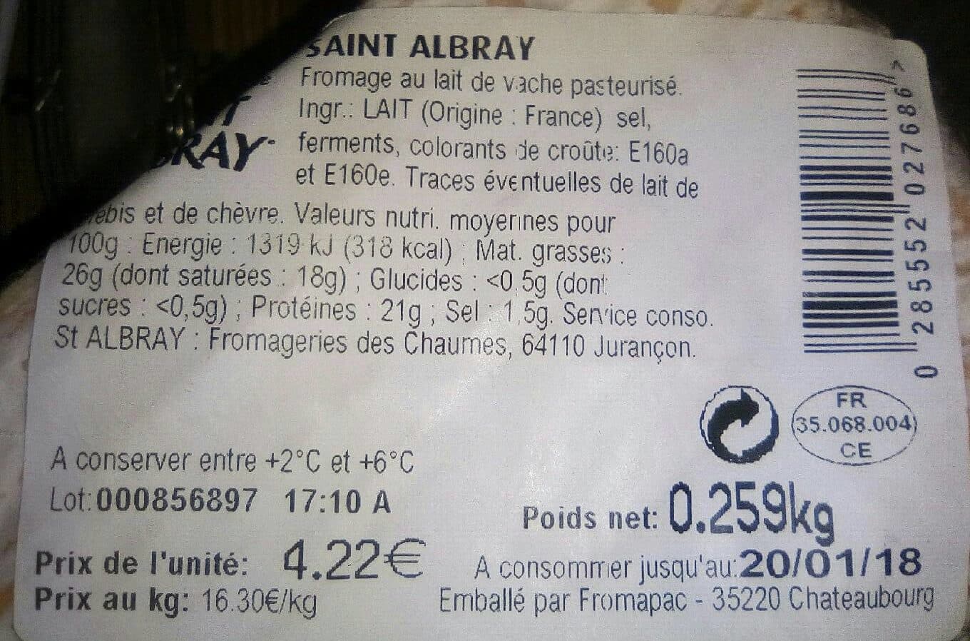 L'affiné de Saint Albray L'affiné de Saint Albray packshot