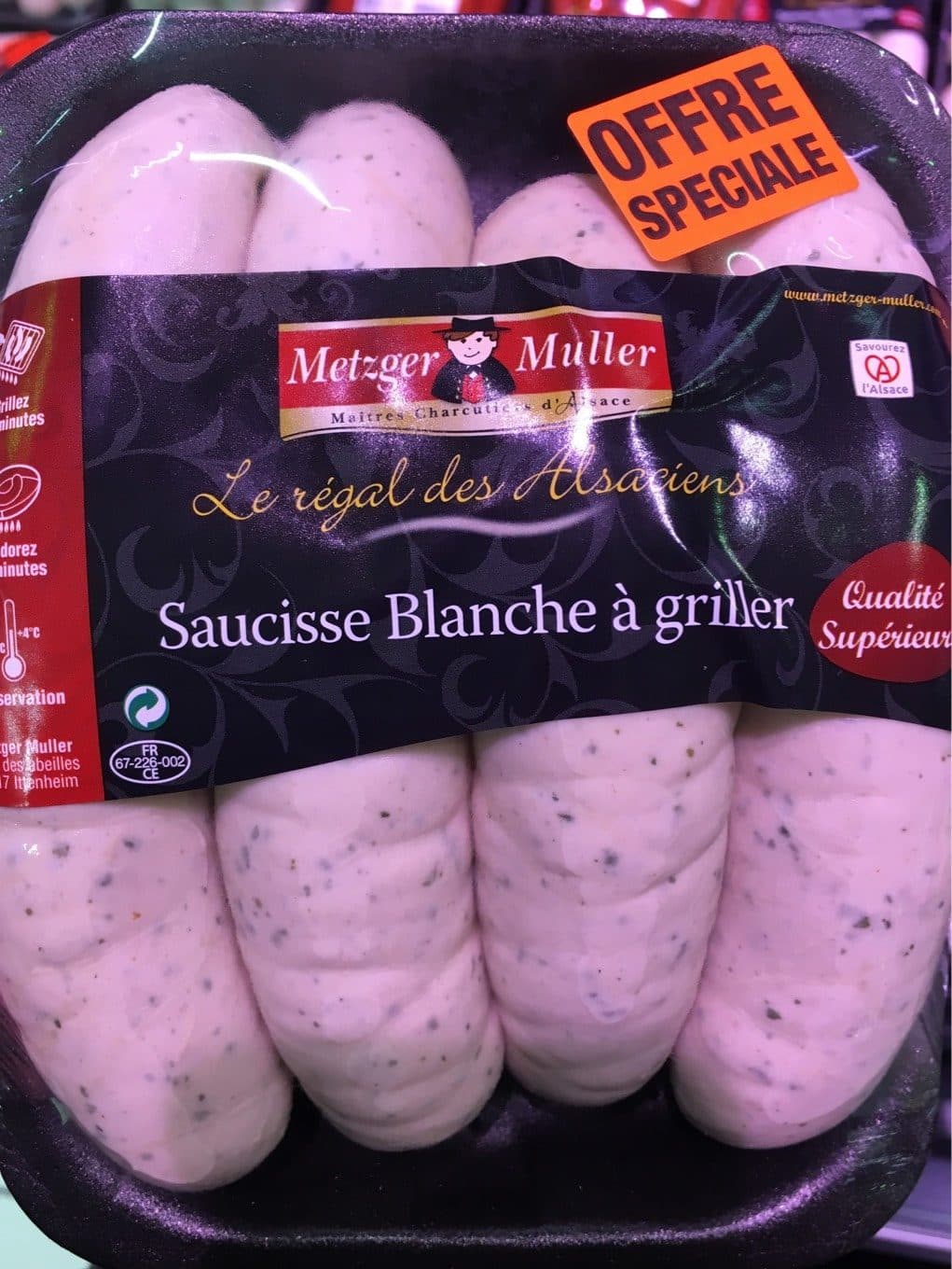 Metzger Muller Saucisse blanche a griller packshot