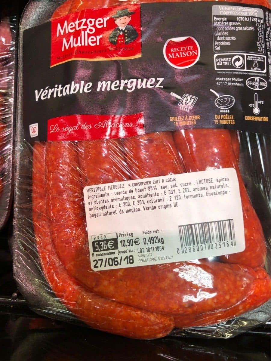 Open Food Facts Veritable merguez packshot