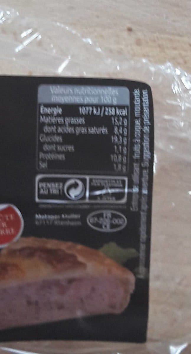 Open Food Facts Tourte au riesling packshot