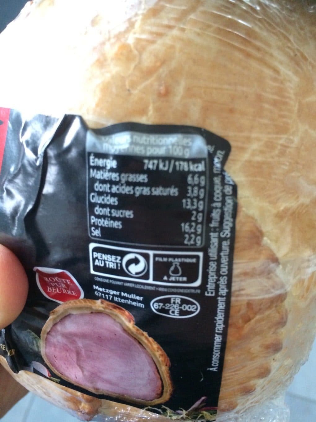 Metzger Muller Jambon en croute packshot