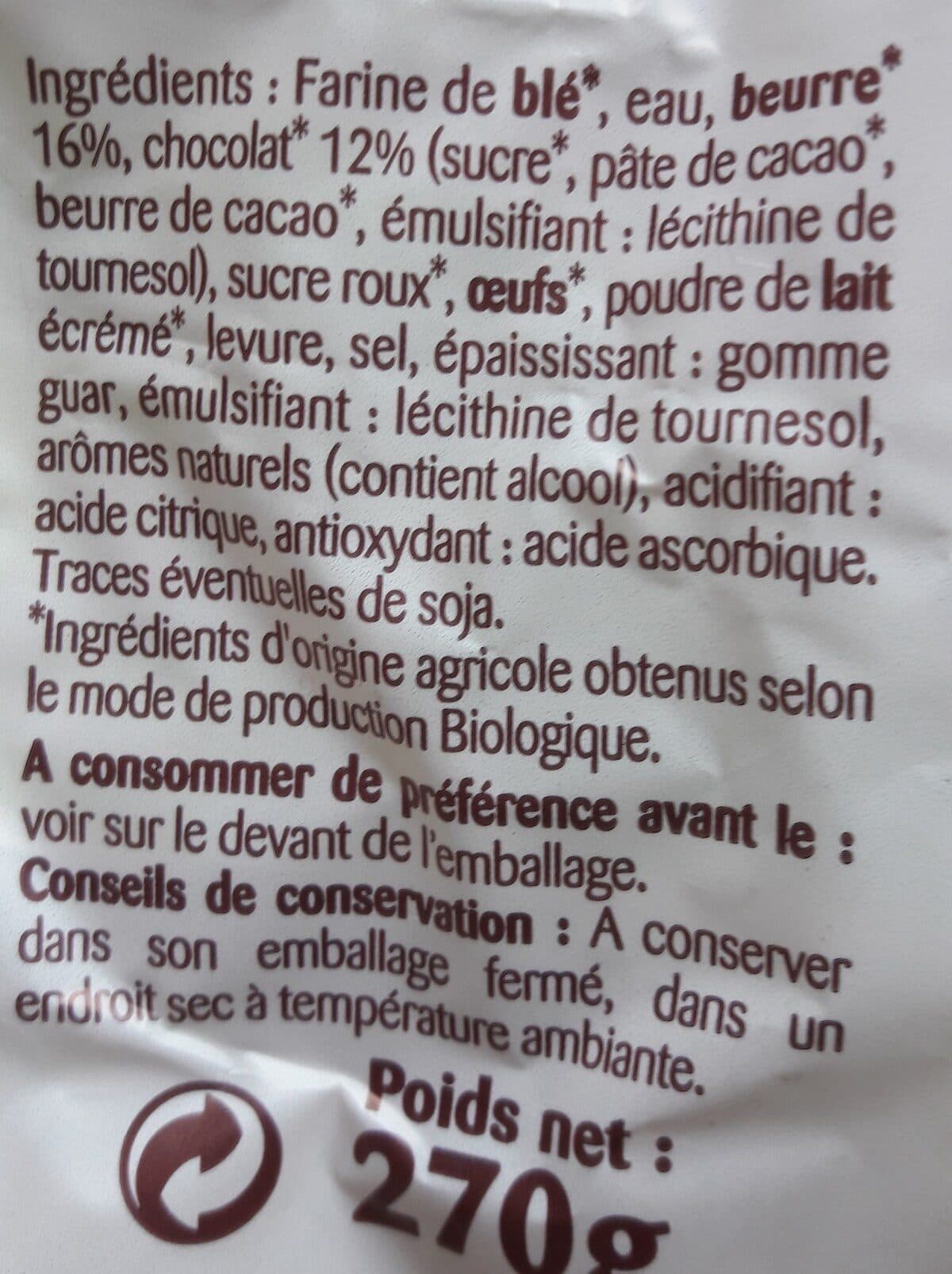 Open Food Facts 6 pains au chocolat bio packshot