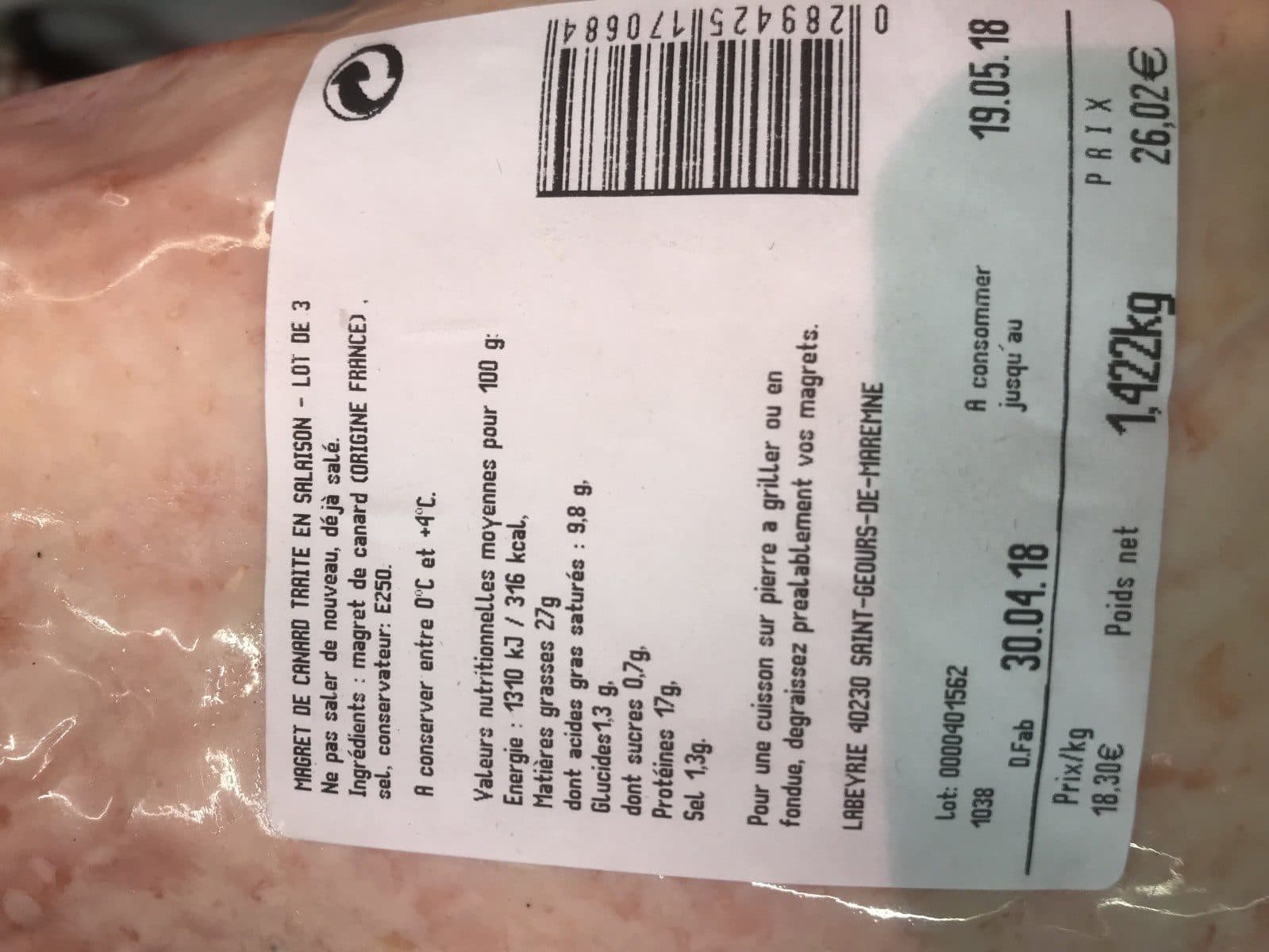 Labeyrie Magret de canard packshot