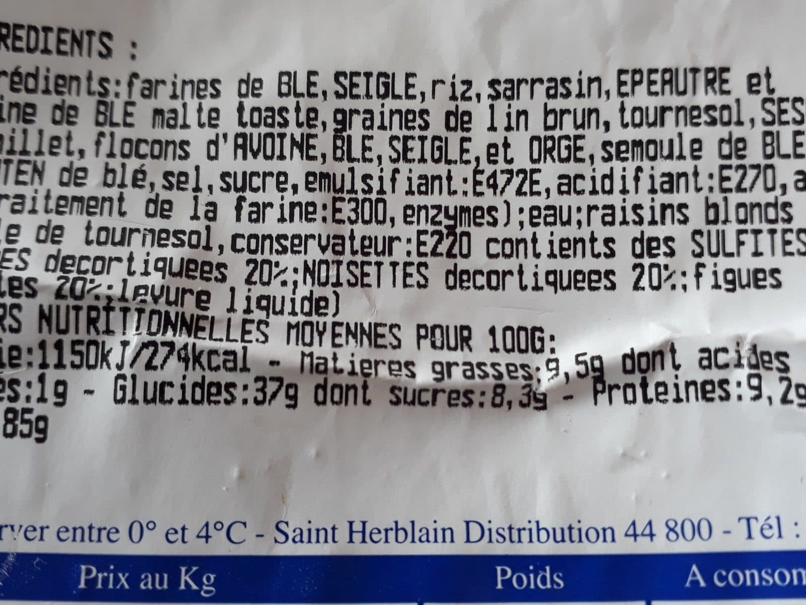 Open Food Facts Pain énergétique packshot