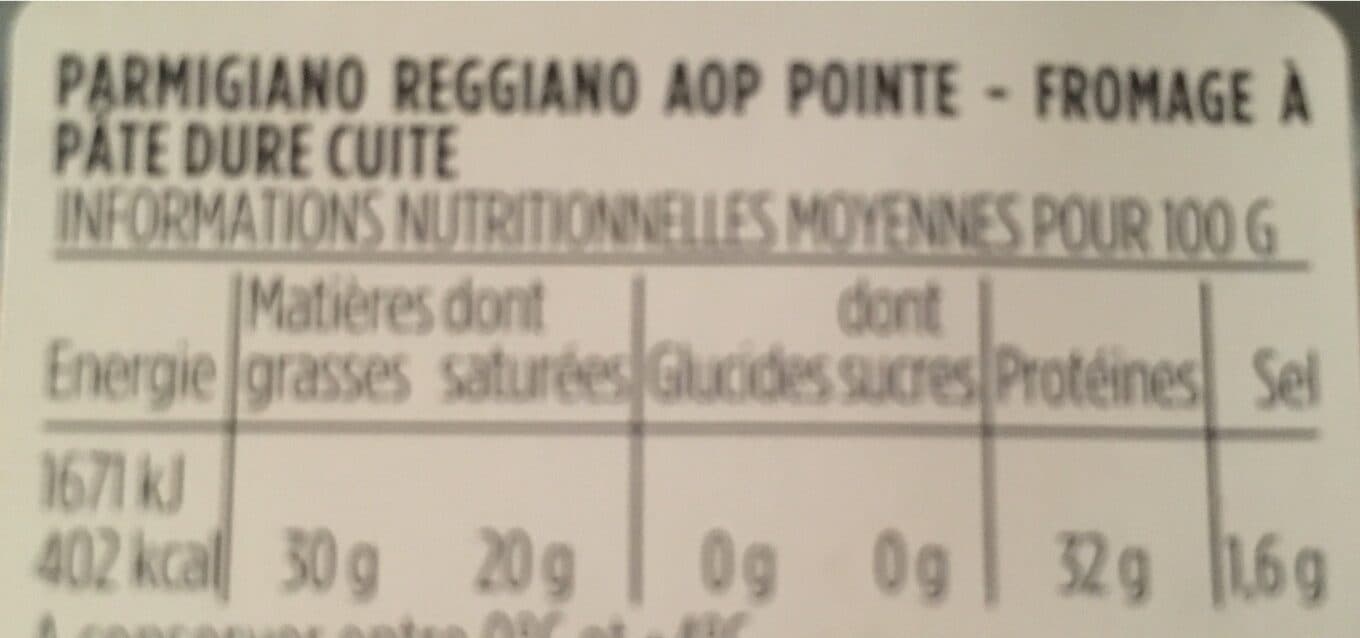 Monoprix Gourmet Parmigiano reggiano la pointe packshot
