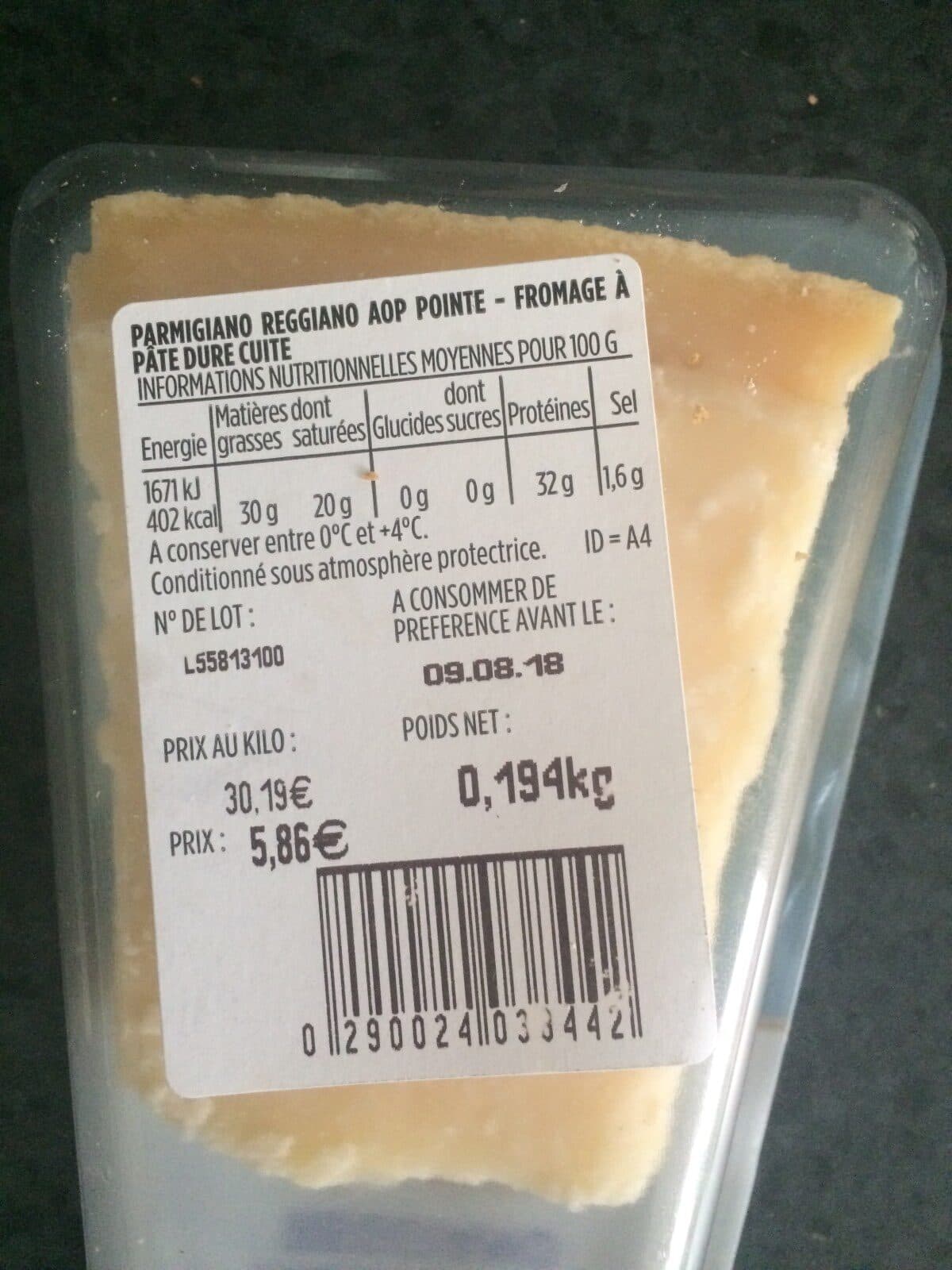 Monoprix Gourmet Parmigiano reggiano la pointe packshot