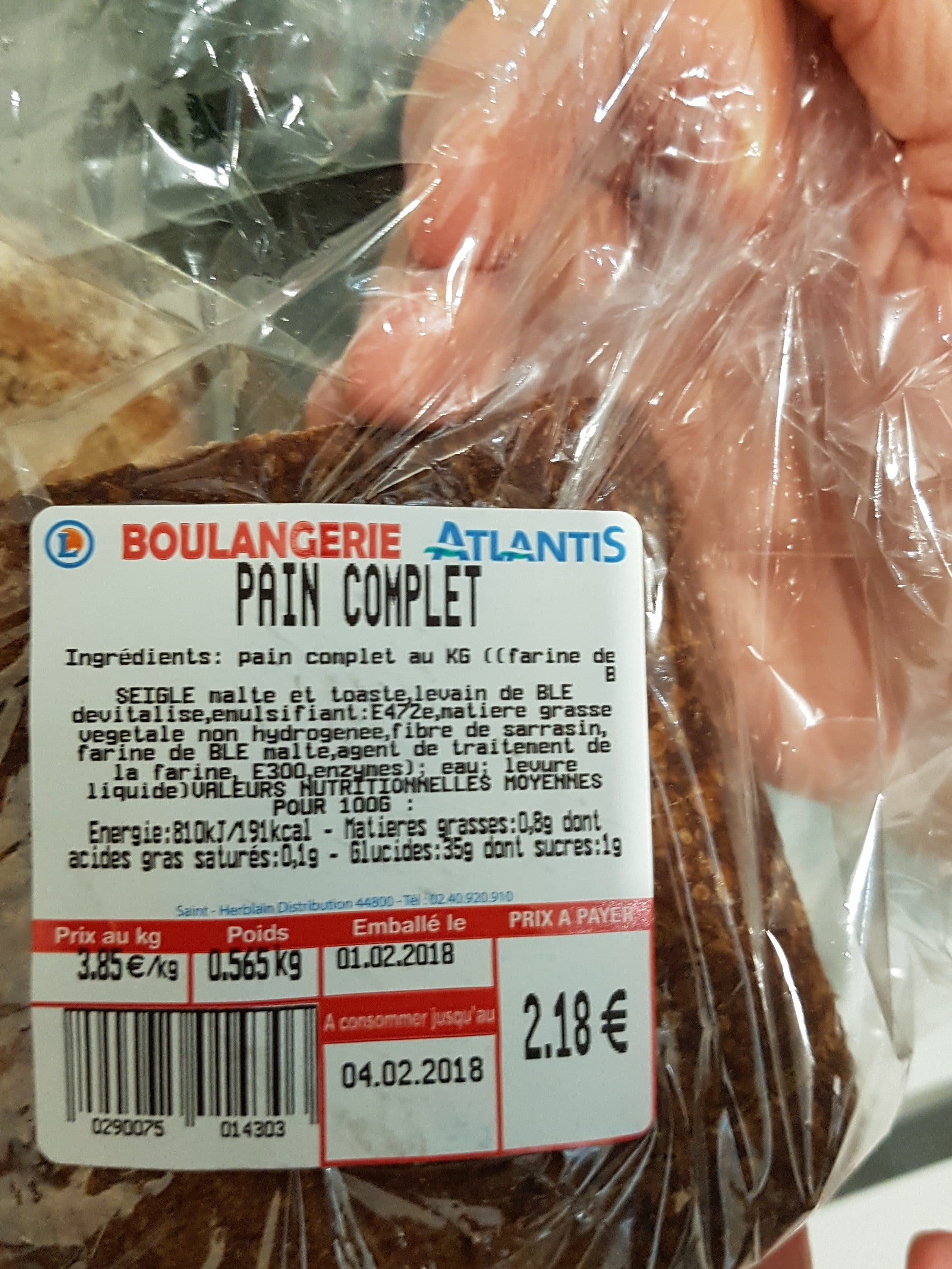 Leclerc Pain complet packshot