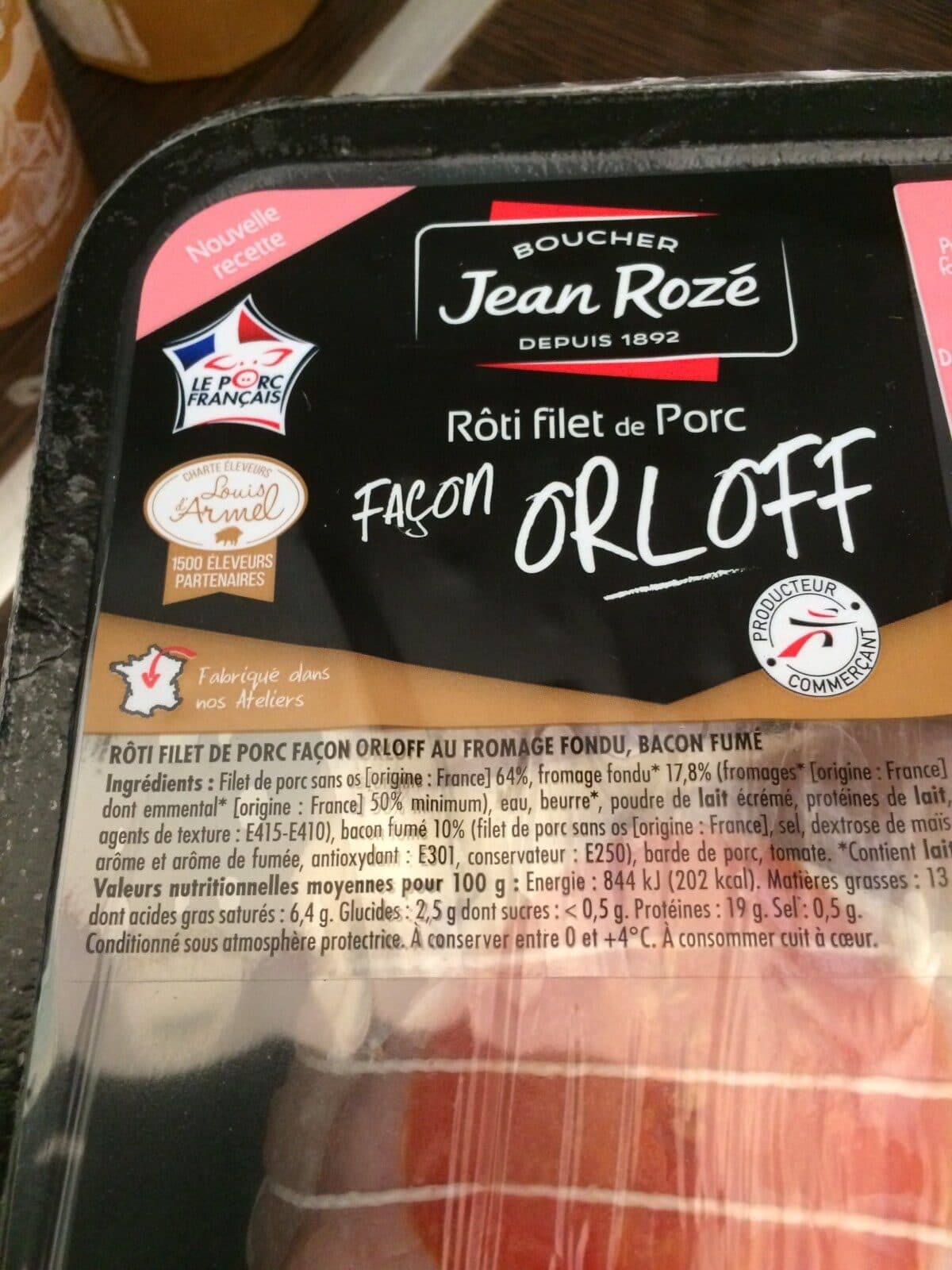 Jean Rozé Roti filet de porc façon orloff packshot