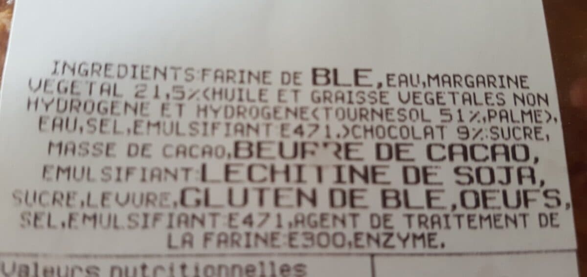 Open Food Facts Pain au chocolat tournesol packshot