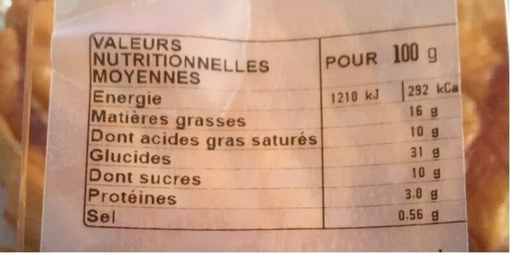 Open Food Facts Chaussons aux pommes x4 packshot