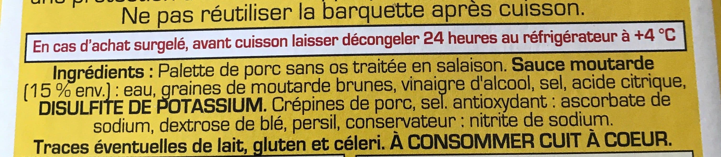 Open Food Facts Palette d'alsace à la diable packshot