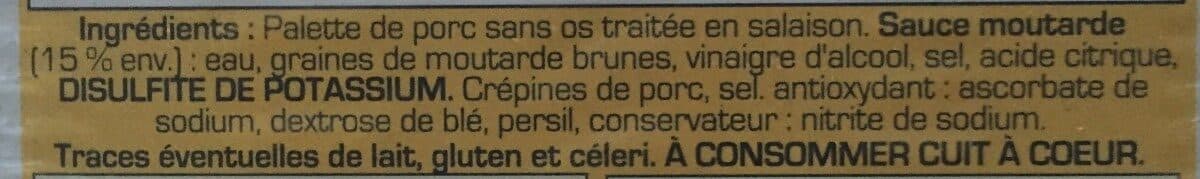 Open Food Facts Palette d'Alsace a la diable packshot