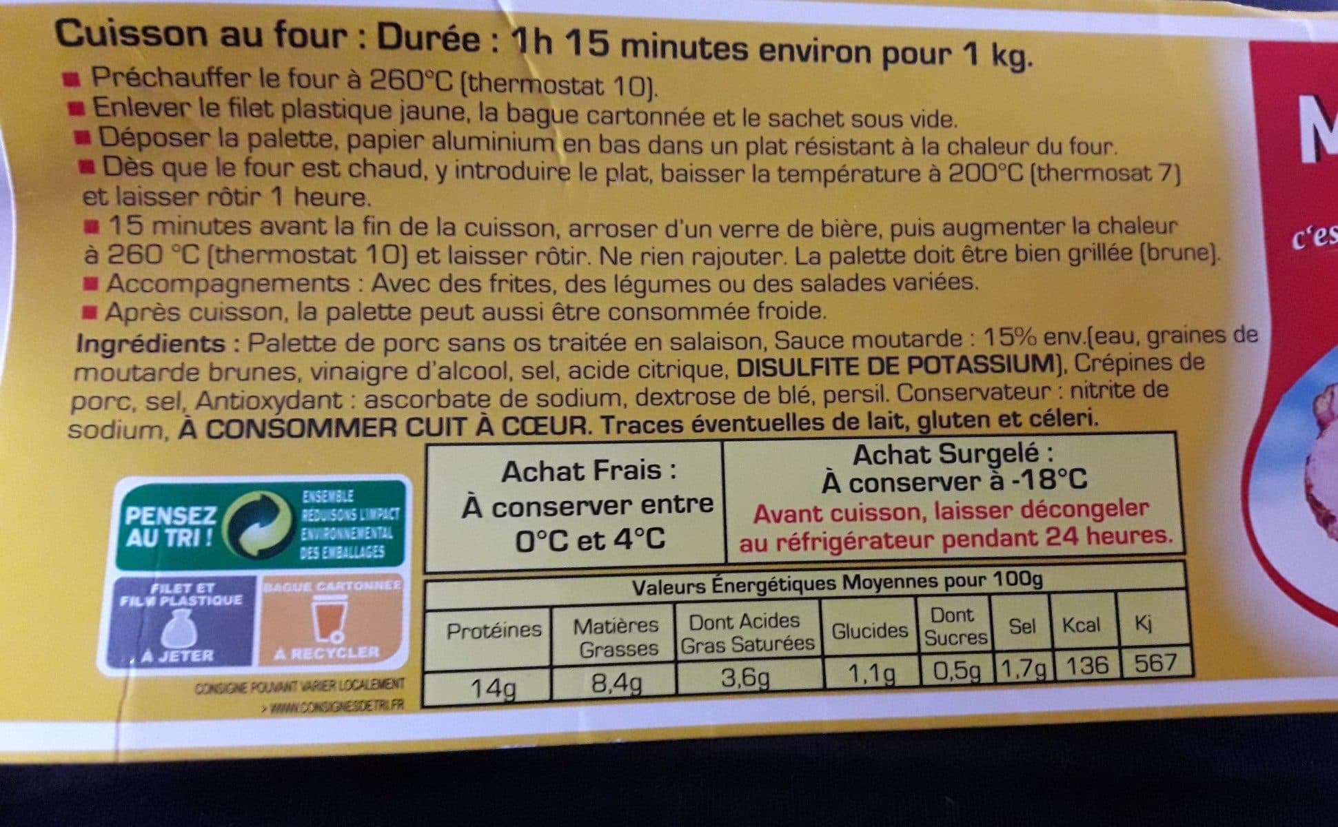 Open Food Facts Palette à la diable packshot