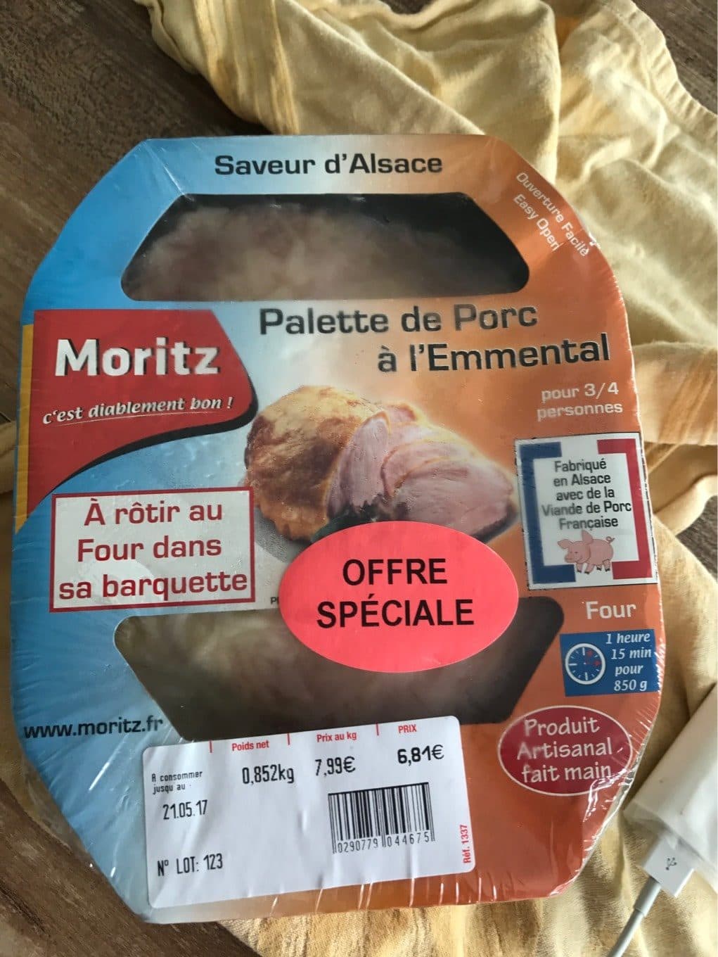 Moritz Palette de porc a l'emmental packshot