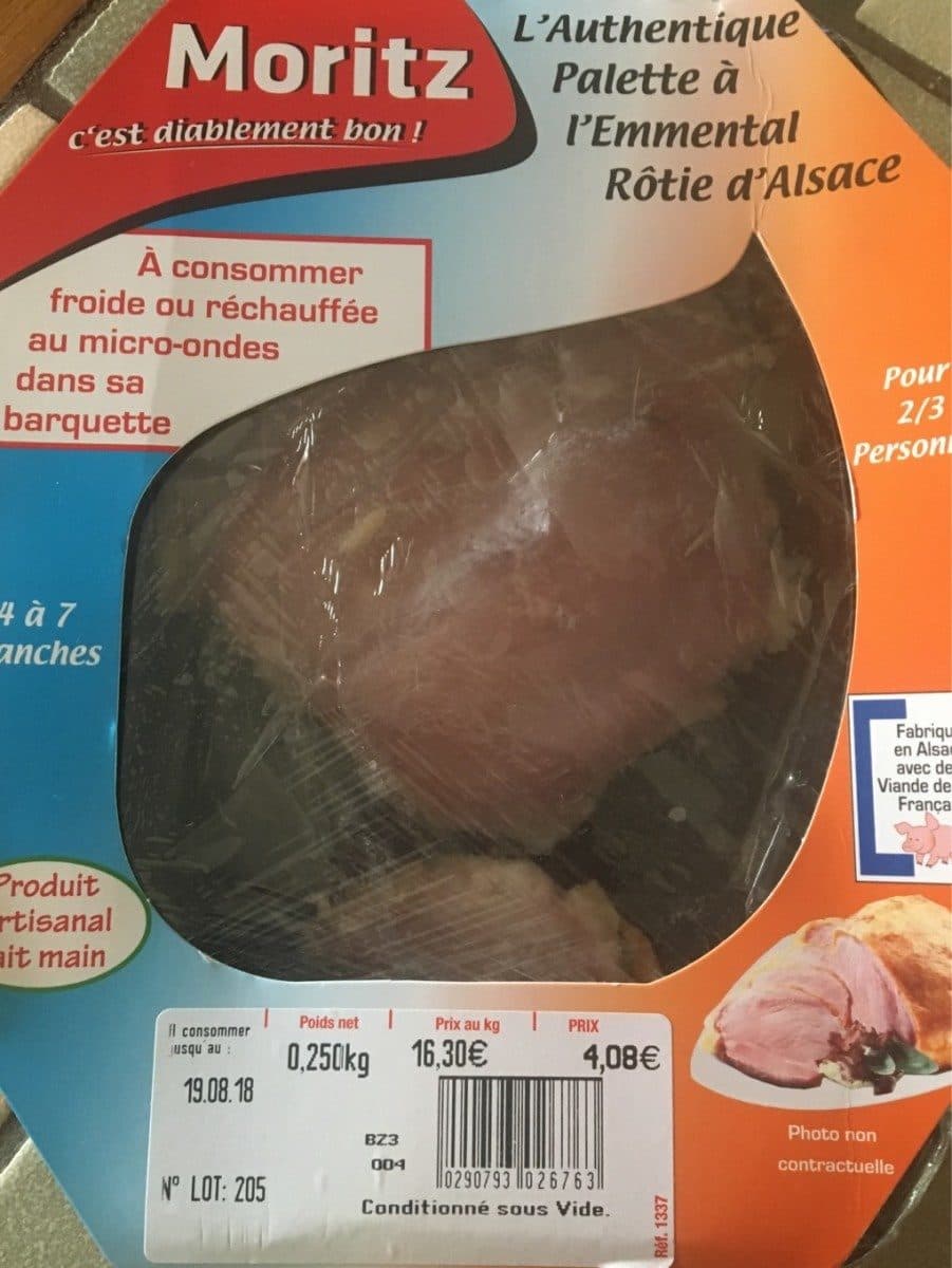 Open Food Facts L'authentique palette a l'emmental rotie d'alsace packshot