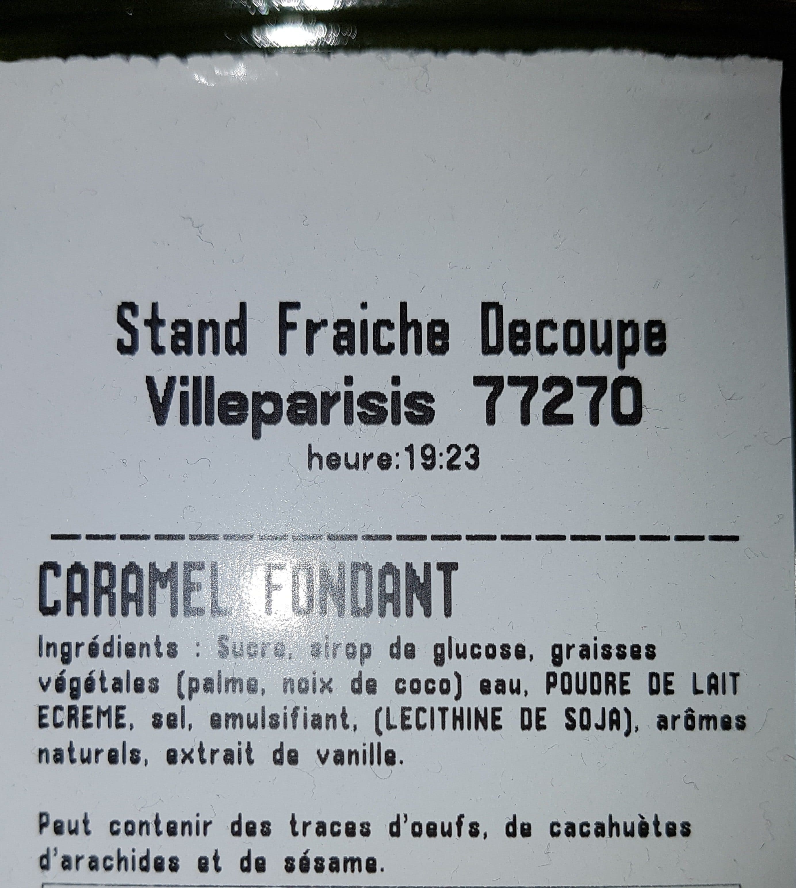 Stand Fraiche Decoupe Caramel fondant packshot
