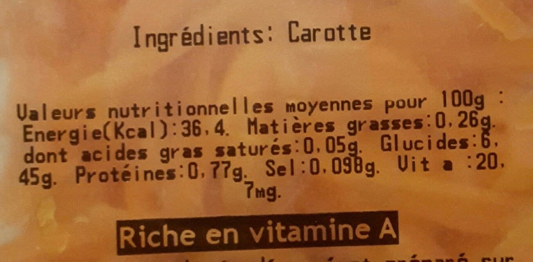 La Fraîcherie Carotte râpée packshot