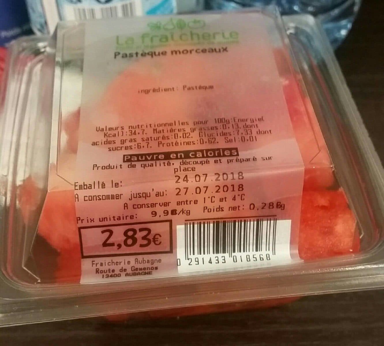 Open Food Facts Pastèque morceaux packshot