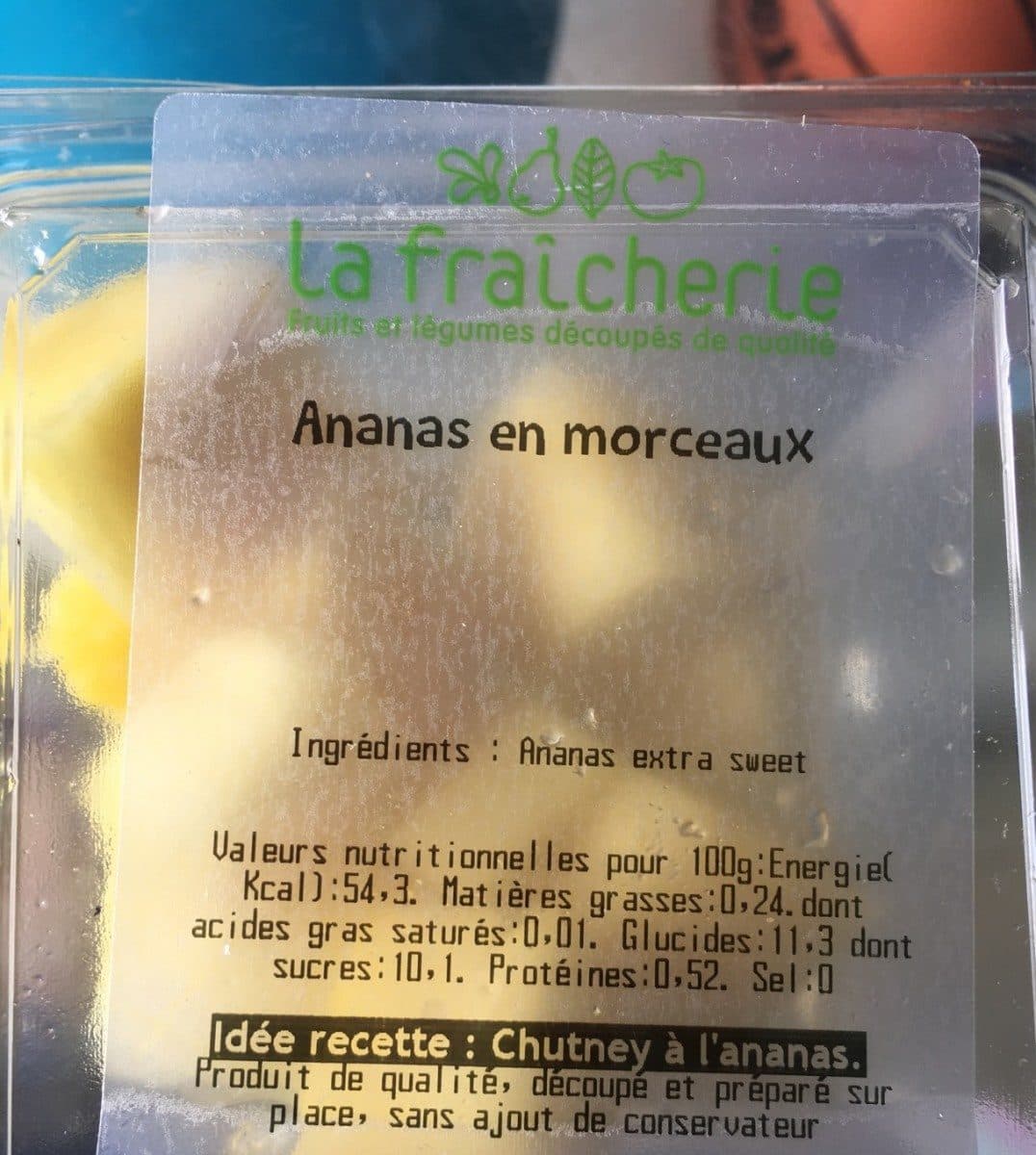 Open Food Facts Ananas en morceaux packshot