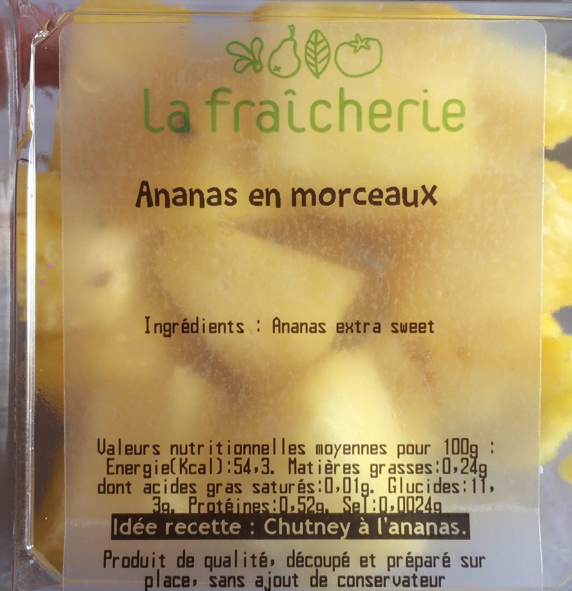 La Fraicherie Ananas en morceaux packshot
