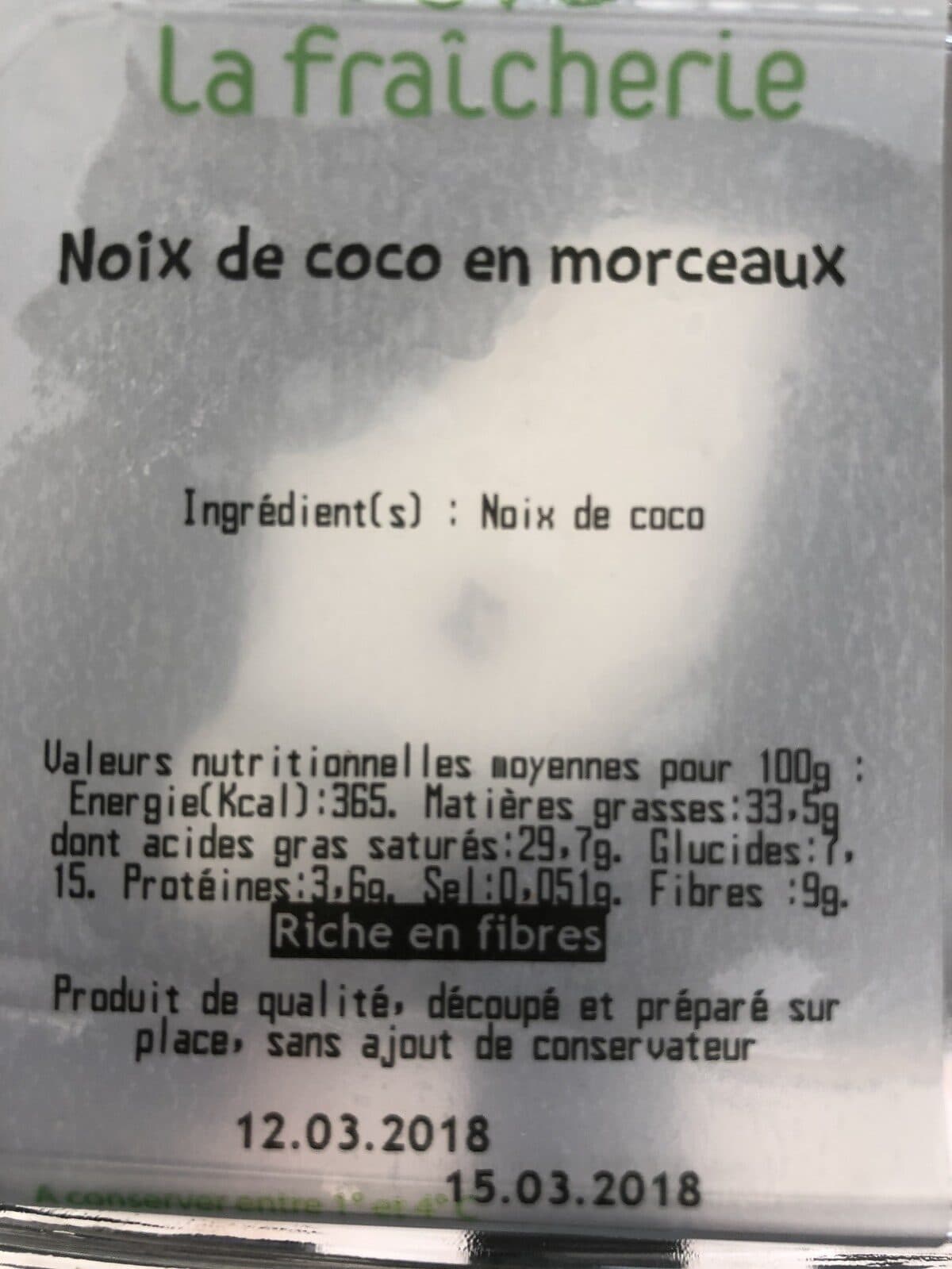 Open Food Facts Noix de coco en morceaux packshot