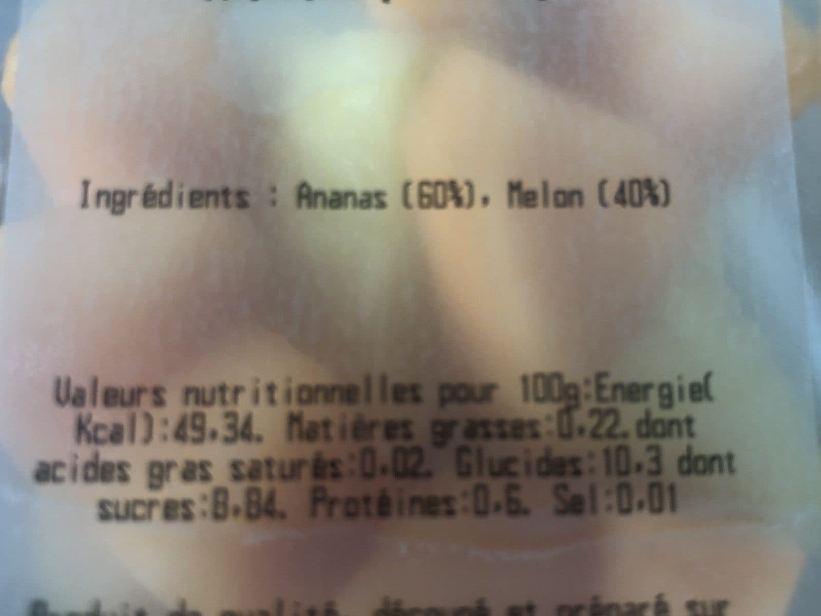 Open Food Facts Ananas melon packshot