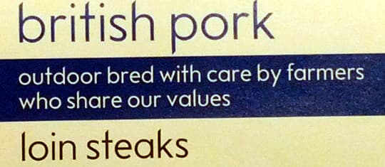 Waitrose British pork loin steaks packshot