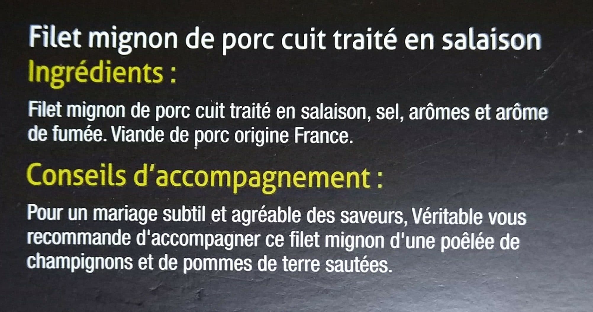 Open Food Facts Filet mignon de porc cuit fumé packshot
