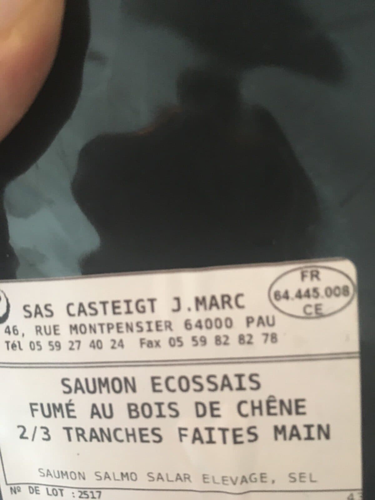 Open Food Facts Saumon frais fume au bois de chene packshot