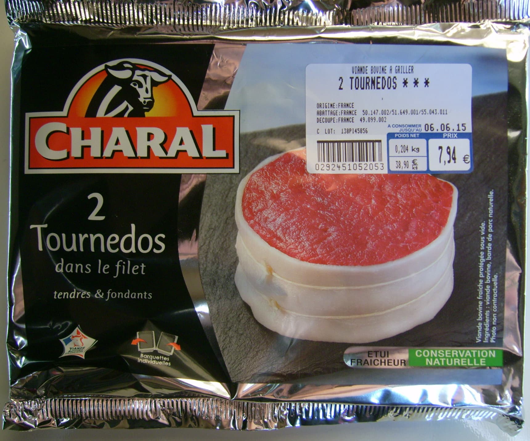 Charal 2 tournedos dans le filet packshot