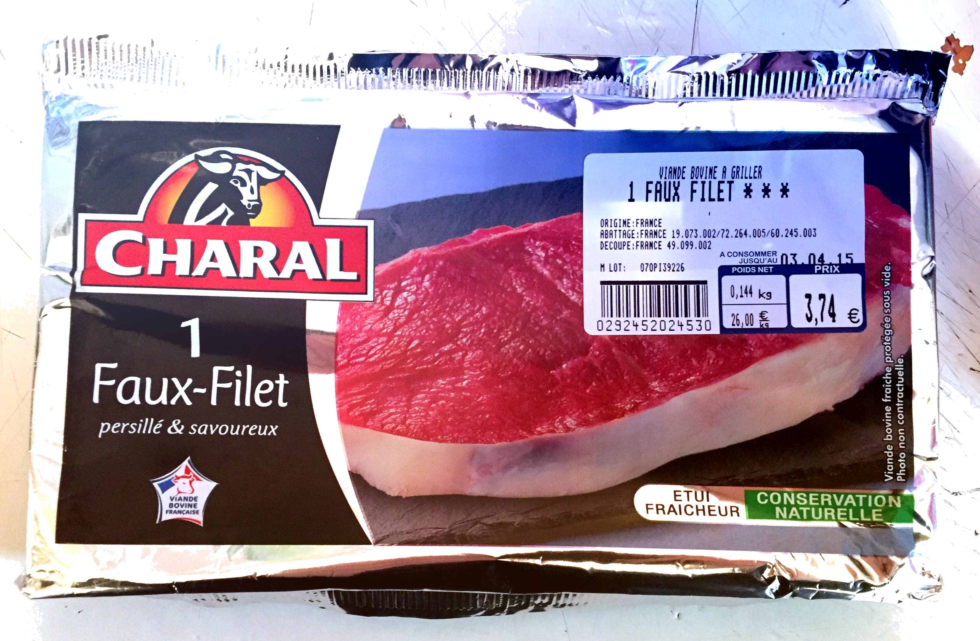 Charal 1 Faux-Filet persillé & savoureux packshot