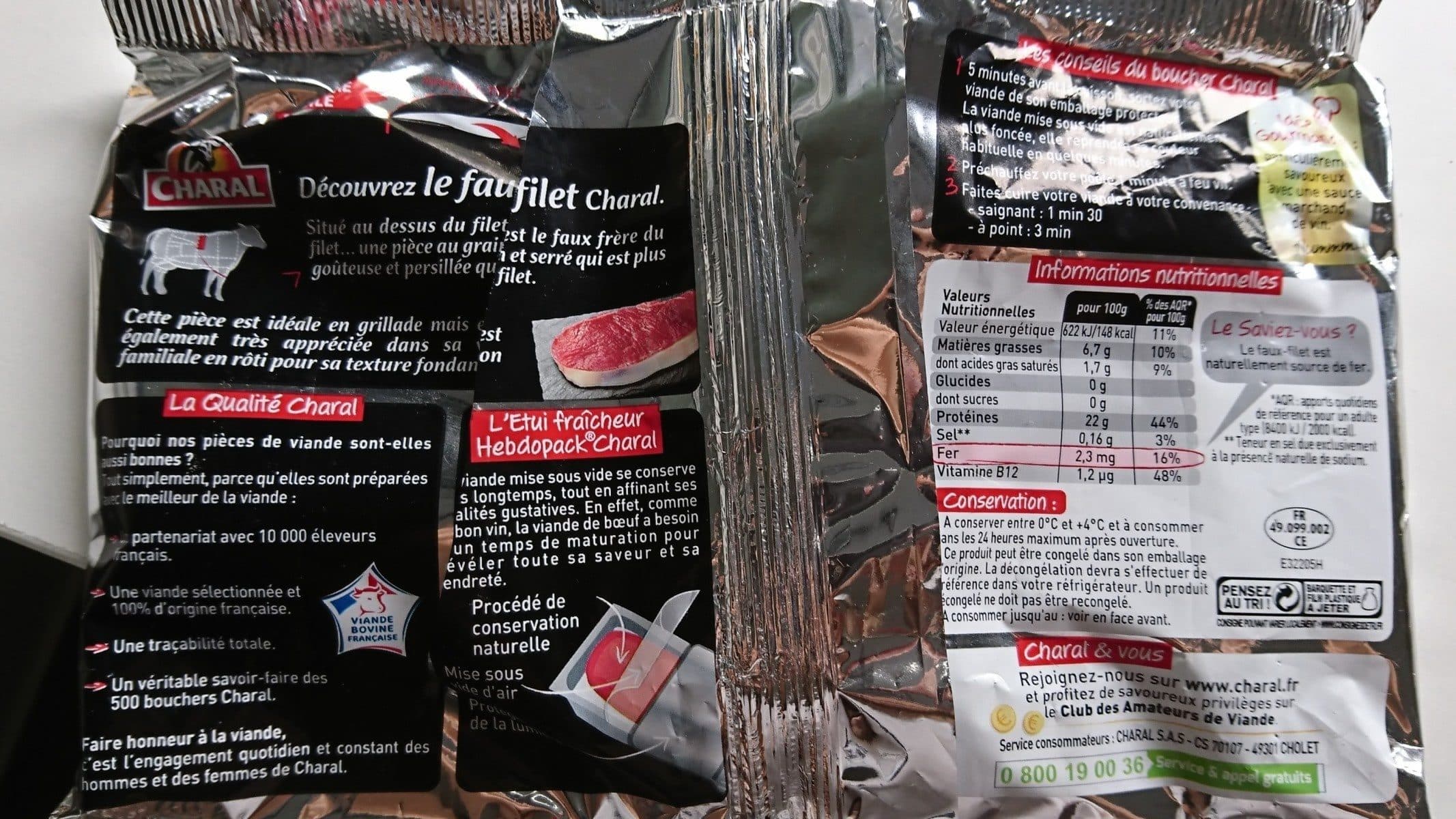 Charal Faux-filet packshot
