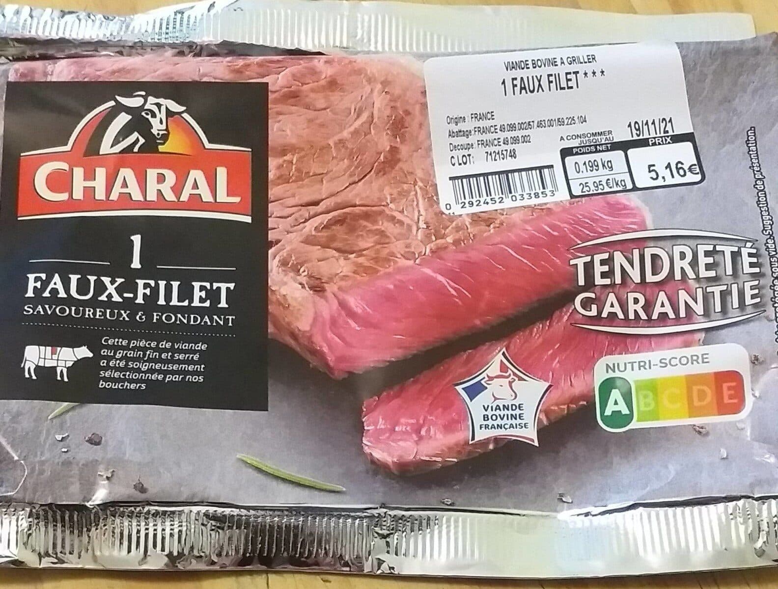 Charal Faux filet packshot