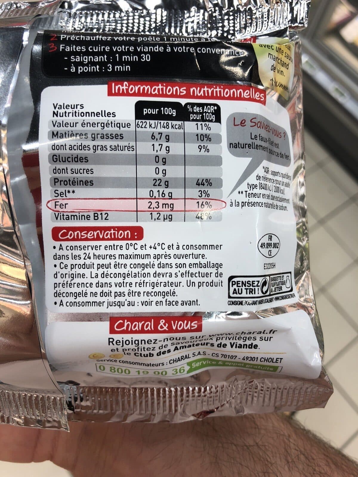 Charal Faux filet packshot
