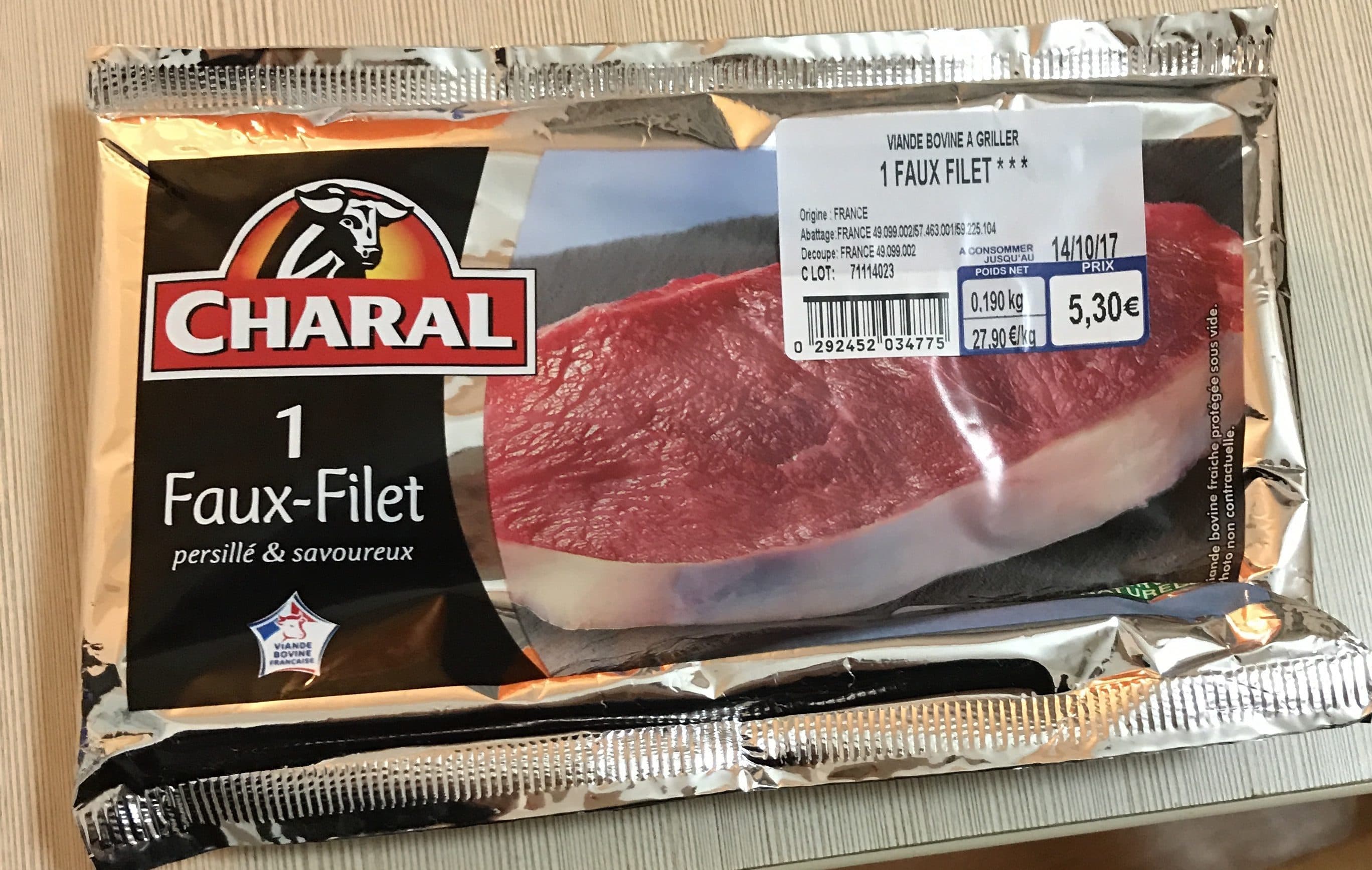 Charal Faux-filet packshot