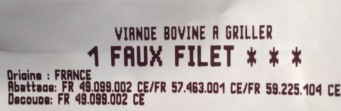 Charal Faux-filet boeuf packshot