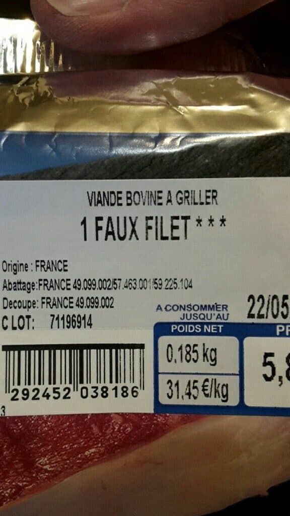Charal Faux - filet packshot