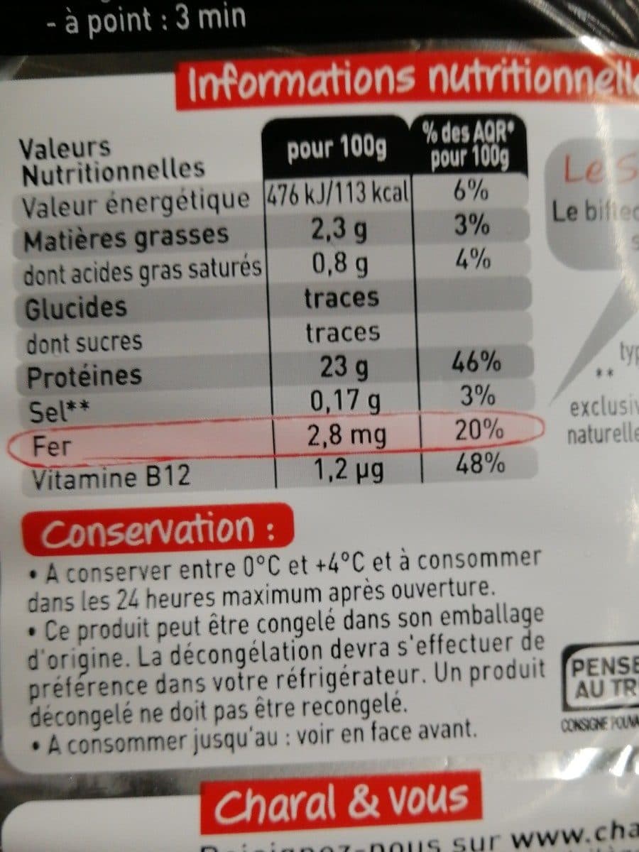 Charal Bifteck packshot