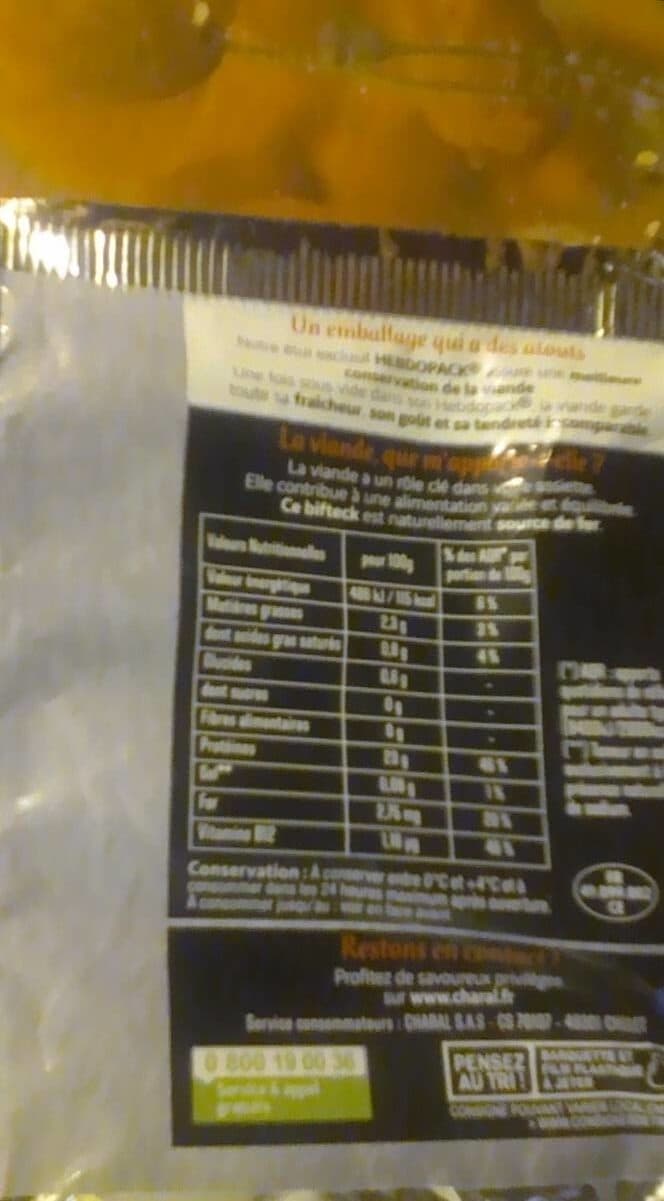 Charal Bifteck packshot