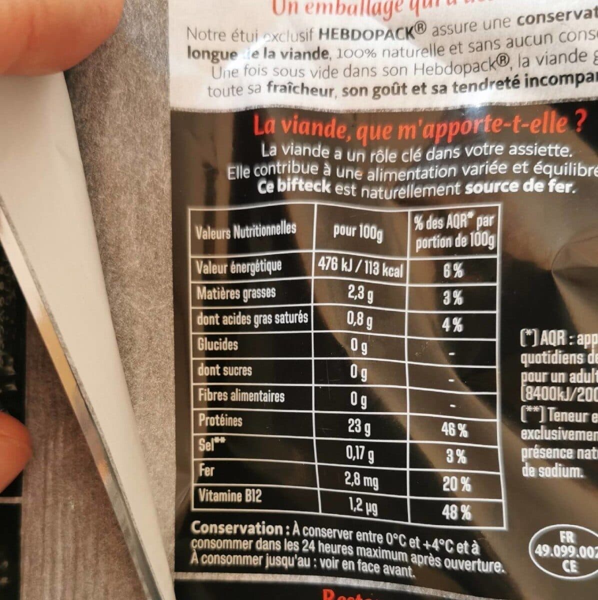 Charal Bifteck packshot