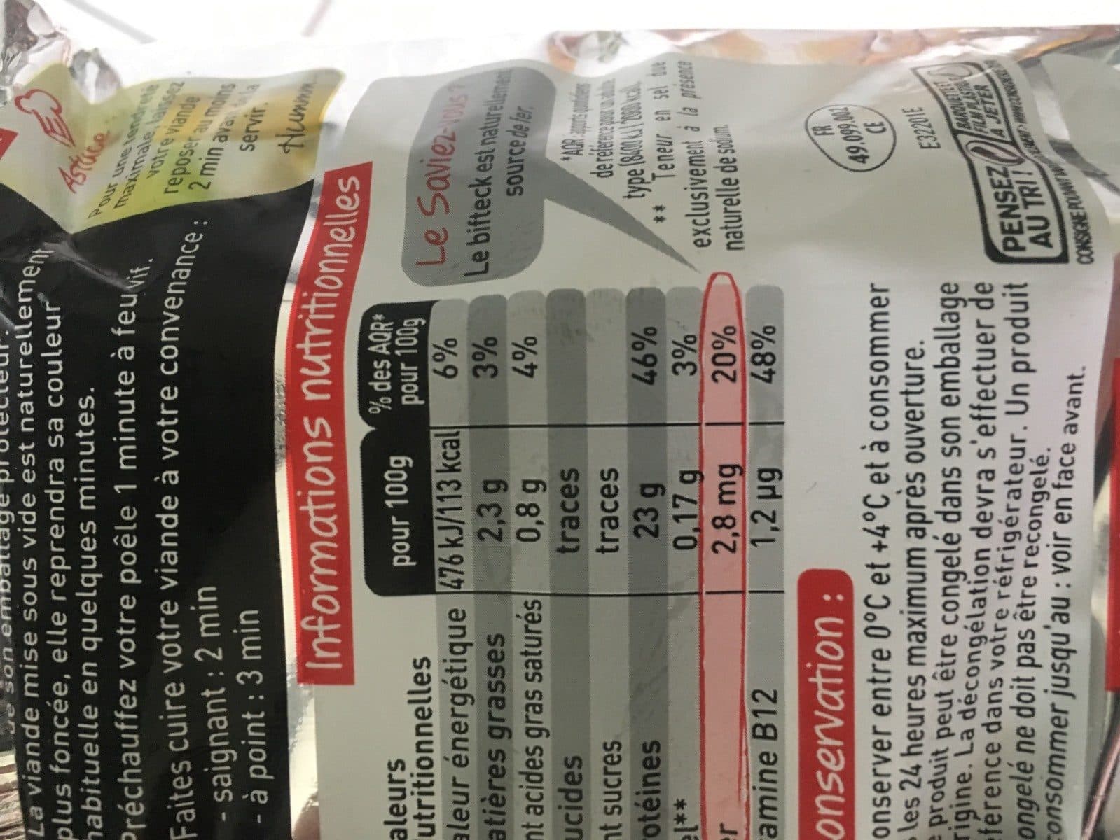 Charal Bifteck packshot