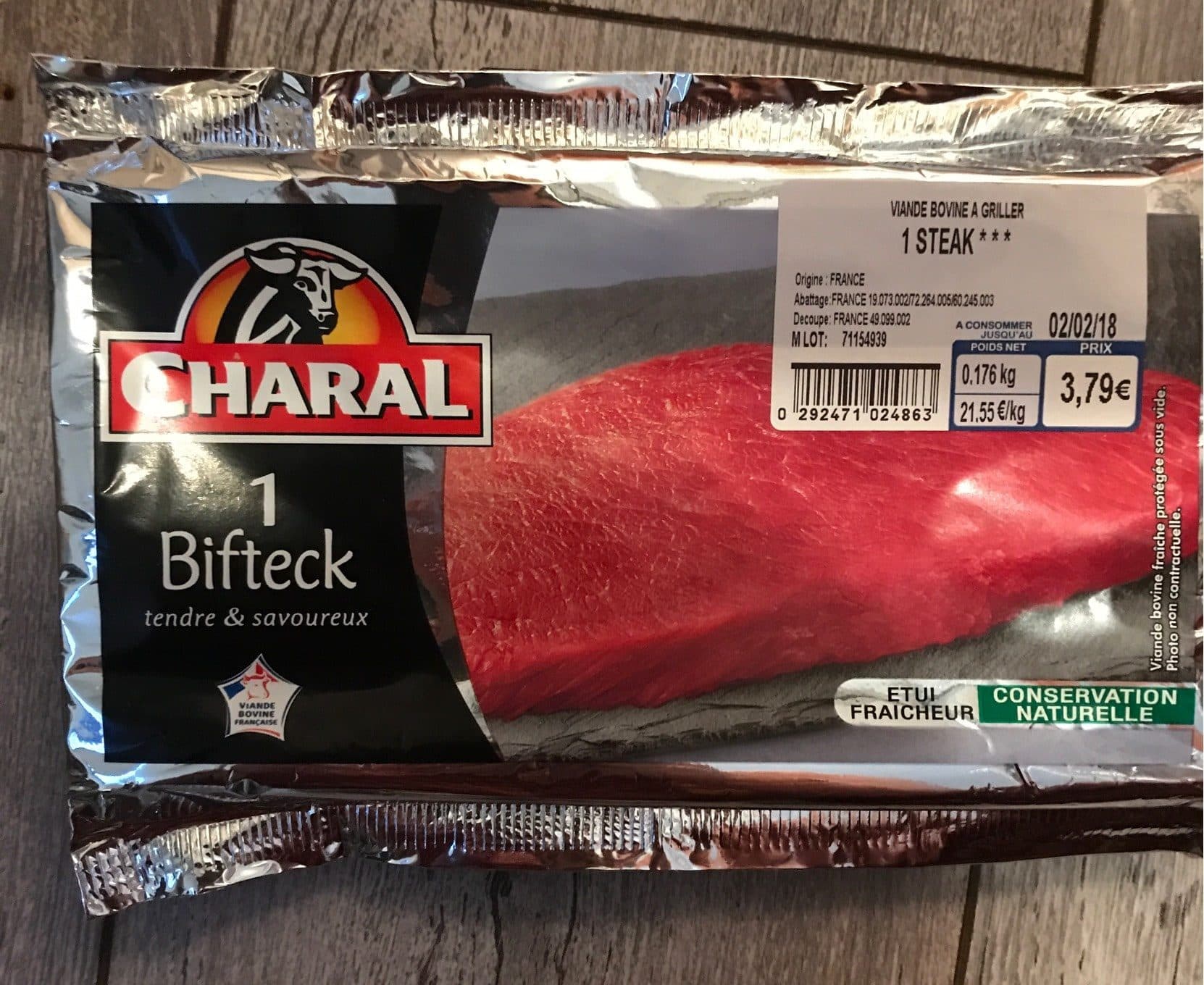 Charal Bifteck packshot