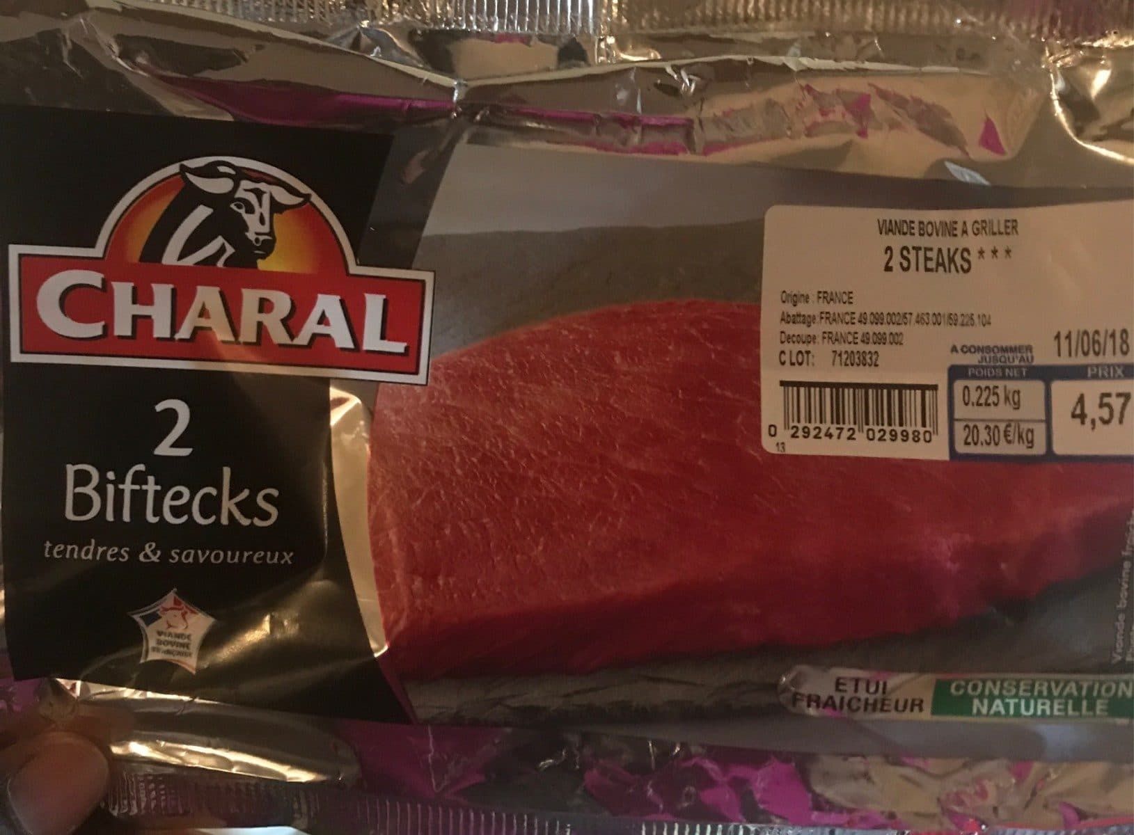 Charal Bifteck packshot