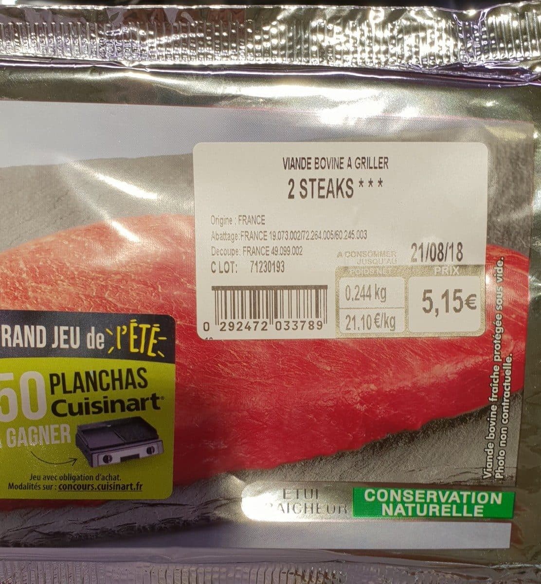 Charal Biftecks packshot