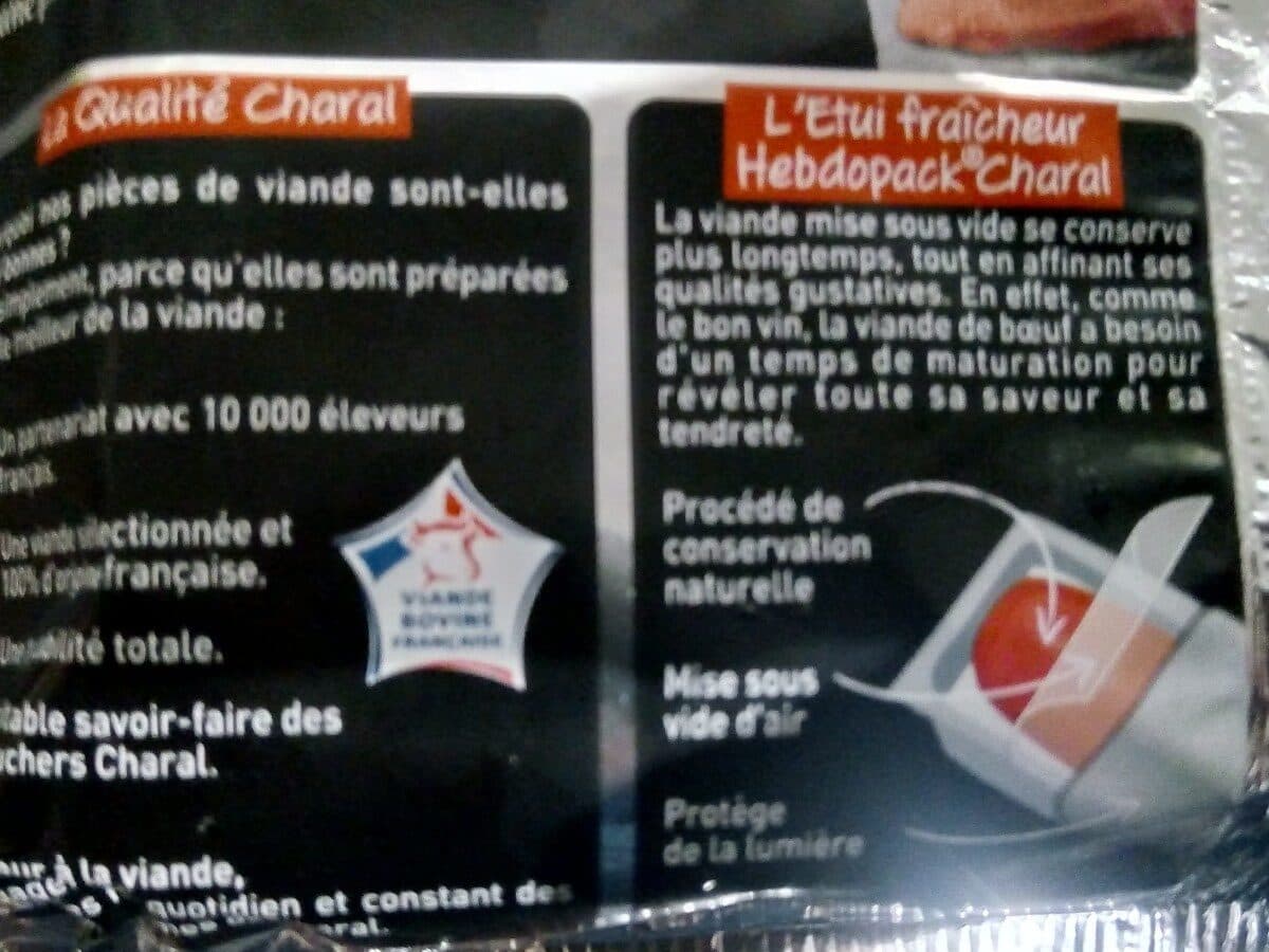 Charal 2 biftecks packshot