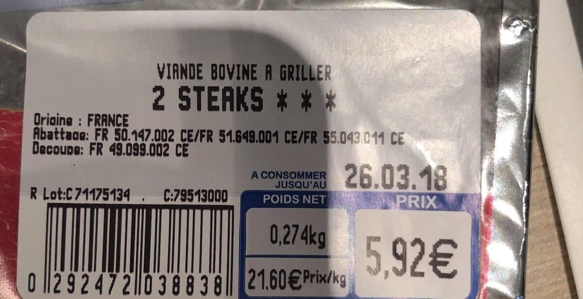 Charal Biftecks packshot